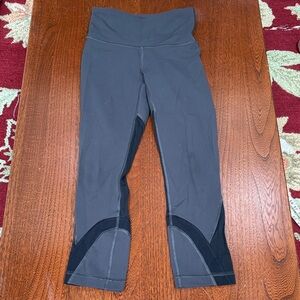 Lululemon Gray and Black Cropped Leggings 2